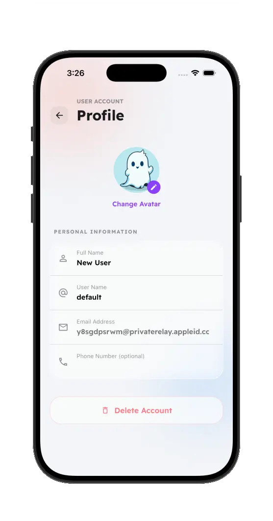 Account Profile Screen